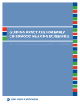 GuidinG Practices For early childhood hearinG screeninG