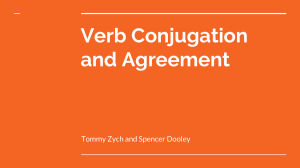Verbs and Verb Agreement PPT