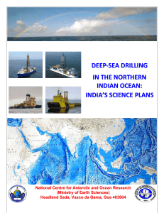 deep sea drilling in the northern indian ocean