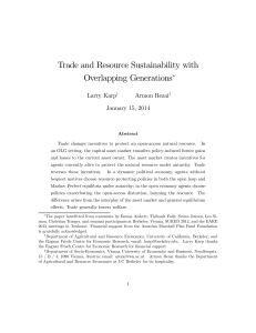 Trade and Resource Sustainability with Overlapping