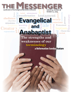 Vol. 47 No. 18 October 21, 2009 - Evangelical Mennonite Conference