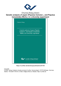 Genetic analysis of aspen (Populus tremula L. and Populus
