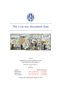 The lion-msc document class - Leiden Institute of Physics