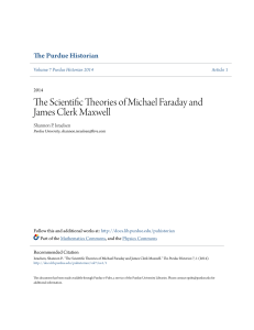 The Scientific Theories of Michael Faraday and - Purdue e-Pubs