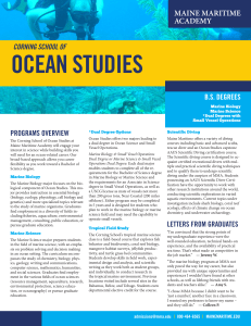 Ocean Studies - Maine Maritime Academy