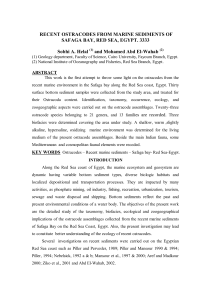 RECENT OSTRACODES FROM MARINE SEDIMENTS OF SAFAGA
