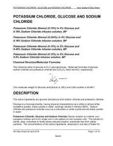 potassium chloride, glucose and sodium chloride