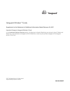 Vanguard Windsor Funds Statement of Additional Information