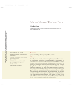 Marine Viruses: Truth or Dare - University of Arizona | Ecology and