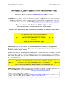 Connect Four Dice Games - Information Age Education