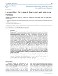 Lacrimal Duct Occlusion Is Associated with Infectious Keratitis