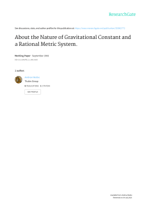 About the Nature of Gravitational Constant and a Rational Metric