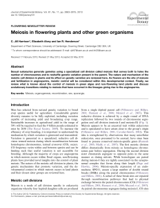 Meiosis in flowering plants and other green