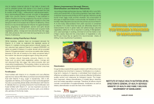 national guidelines for vitamin a program in bangladesh