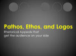 Pathos, Ethos, and Logos