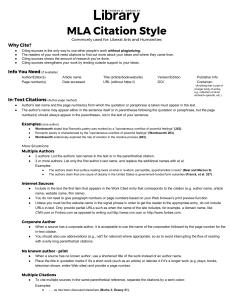 MLA Citation Style - Farmingdale State College