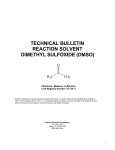 technical bulletin reaction solvent dimethyl sulfoxide (dmso)