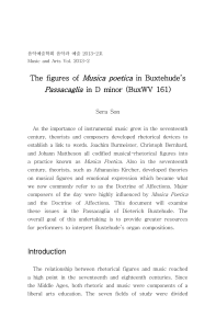 The figures of Musica poetica in Buxtehude`s Passacaglia in D minor