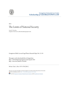 The Limits of National Security