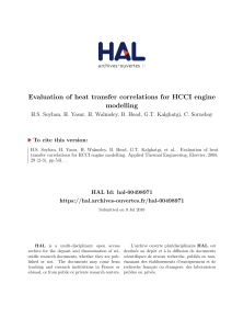 Evaluation of heat transfer correlations for HCCI engine modelling