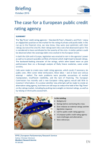 The case for a European public credit rating agency