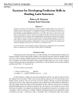 Exercises for Developing Prediction Skills in Reading Latin Sentences