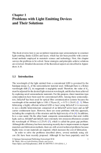 Problems with Light Emitting Devices and Their Solutions