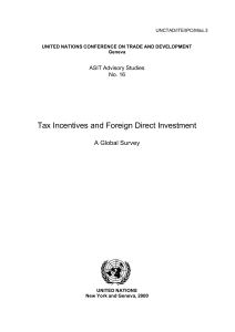 Tax Incentives and Foreign Direct Investment