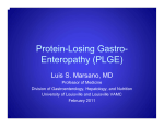 Protein-Losing Gastro- Enteropathy (PLGE)