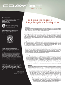 Predicting the Impact of Large Magnitude Earthquakes