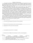 Earthquakes and Seismic Waves An earthquake is