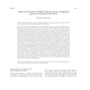 Historical and ecological dimensions of global patterns