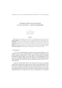 INTEREST RATES AND INFLATION IN THE LEONTIEF