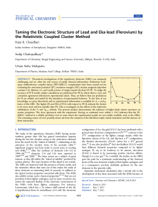 Taming the Electronic Structure of Lead and Eka-lead