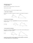 Scholarship Geometry Notes 7-3 Triangle Similarity Recall the