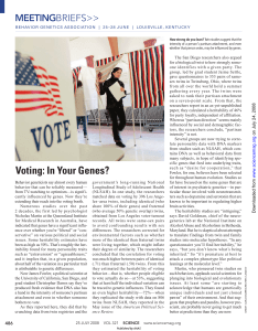 Voting: In Your Genes? - James Fowler
