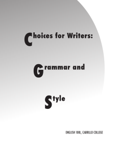 Choices for Writers