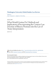 Methods and Implications of Incorporating the Contract Law Doctrine