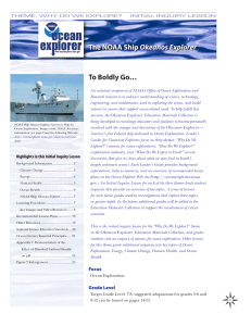The NOAA Ship Okeanos Explorer To Boldly Go…