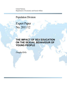 The impact of sex education on the sexual