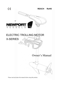 View X Series Trolling Motor Owners Manual