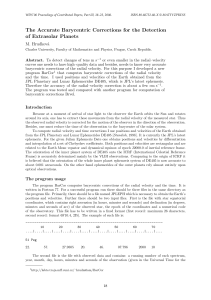 The Accurate Barycentric Corrections for the Detection of Extrasolar