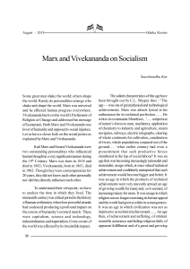 Marx and Vivekananda on Socialism
