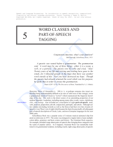 word classes and part-of-speech tagging