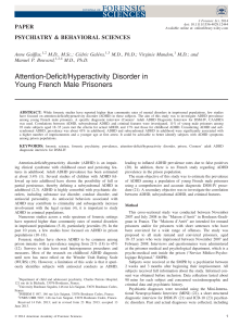 AttentionDeficitHyperactivity Disorder in Young French Male Prisoners
