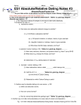 ES1 Absolute/Relative Dating Notes #3