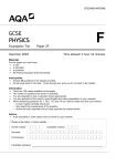 GCSE Physics Specimen question paper