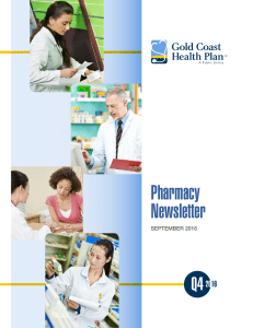 Pharmacy Newsletter - Gold Coast Health Plan