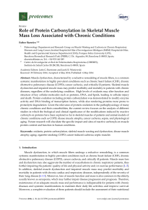 Role of Protein Carbonylation in Skeletal Muscle Mass Loss