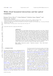 White dwarf dynamical interactions and fast optical transients